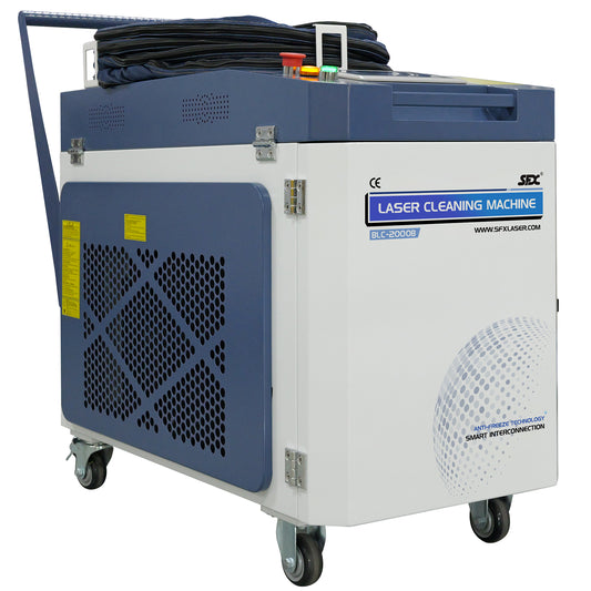 SFX Laser Cleaning Machine for Rust Removal 2000W Handheld Fiber Laser CLeaner Anti-Freeze Technology & Remote Control  for Rust Oil Paint Remover