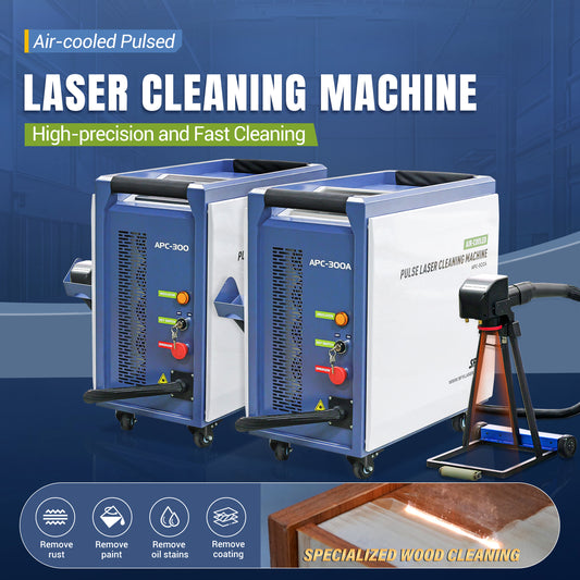Air Cooled Laser Cleaning Machine for Wood, Rust & Paint 200W 300W 500W Portable Pulse Laser Stripping Machine For Furniture Restoration