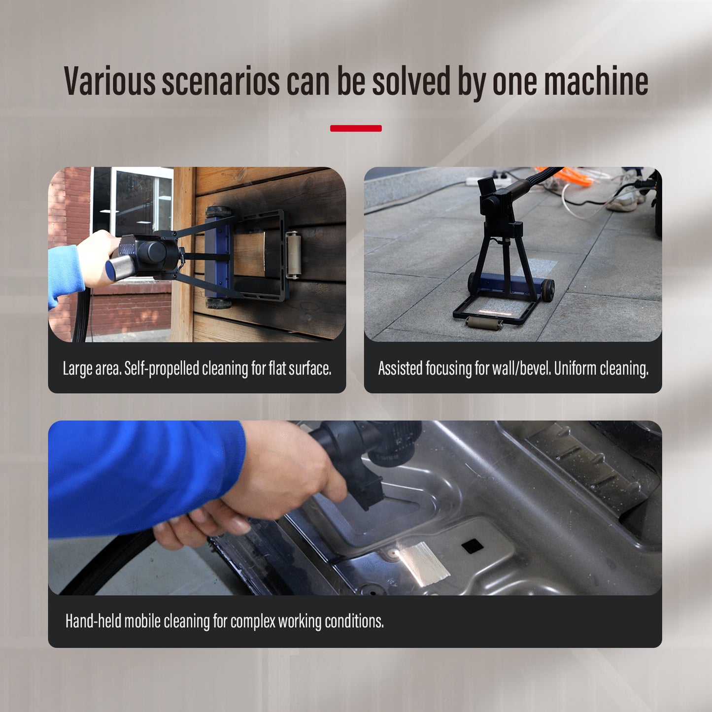 Pulse Fiber Laser Cleaner with Self-Propelled 200W Uniform Clean Laser Cleaning Machine for Wood/Paint/Coating