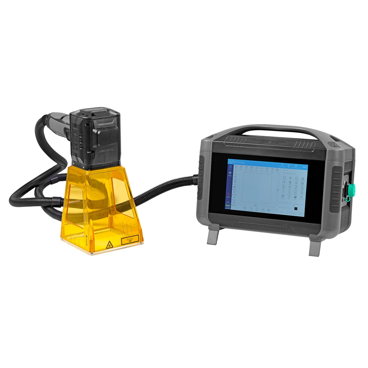 Fiber Laser Engraver Portable Handheld Laser Marking Machine 20W 30W 50W Engraving 70/100mm Linux System 8 Core Professor Laser Engraving Machine for Metal and Non-Metal