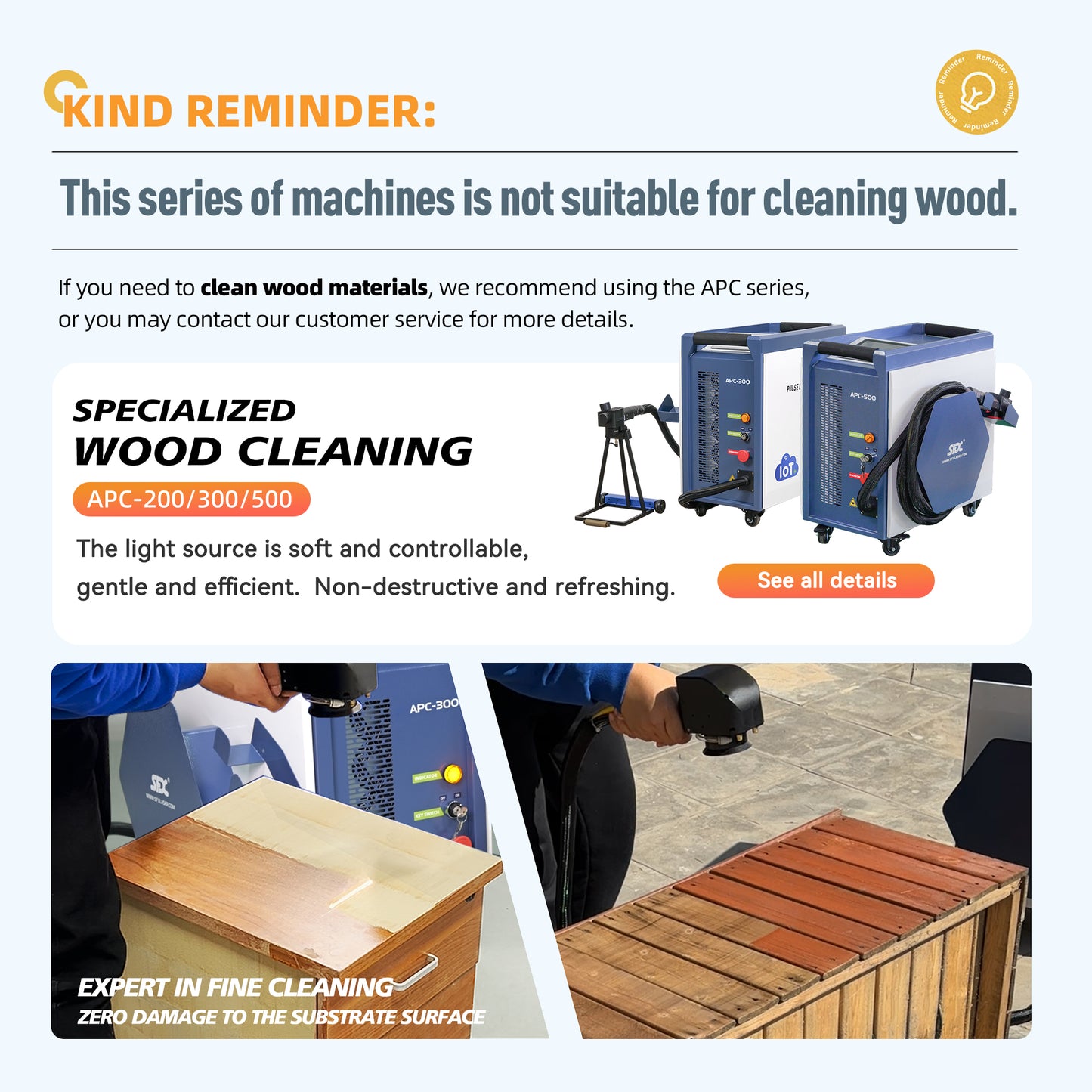 AGC 300W 500W Air-Cooled Laser Cleaner Portable Pulse Laser Stripping Machine For Wood Laser Rust And Paint Cleaner Handheld Cleaning Machine for Paint From Wood Laser Cleaner for Metal Rust