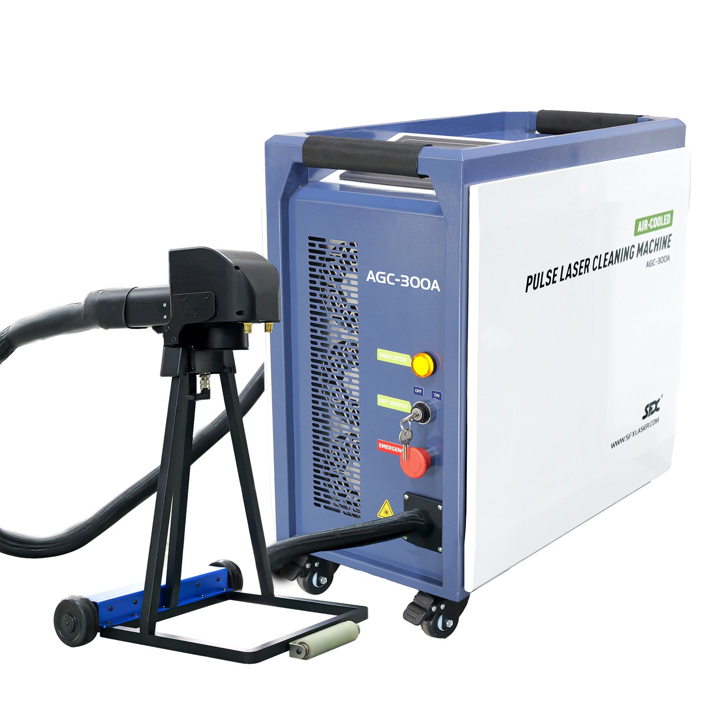 AGC 300W 500W Air-Cooled Laser Cleaner Portable Pulse Laser Stripping Machine For Wood Laser Rust And Paint Cleaner Handheld Cleaning Machine for Paint From Wood Laser Cleaner for Metal Rust