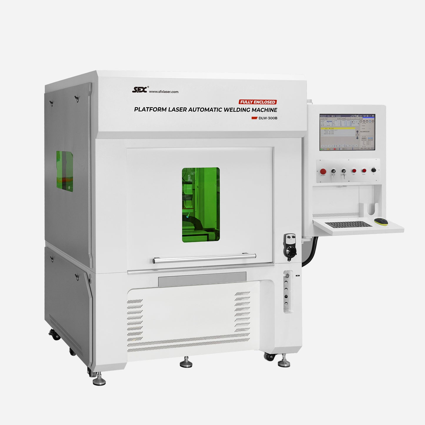 Fully Enclosed Platform Automatic Dual-station 4 Axis Laser Welder DLW Precision Fiber Welding Machine automatic Customizable on-line welding for metal