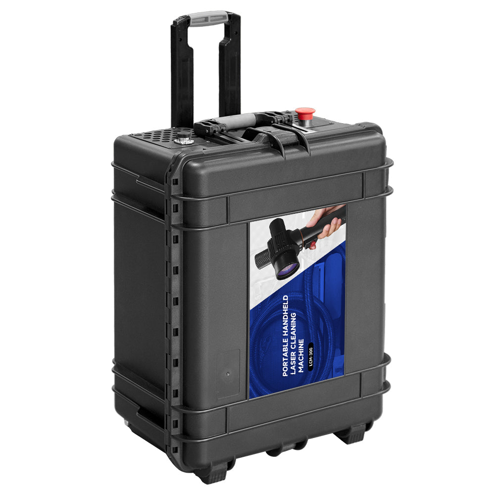 Pulse Laser Cleaner 200W/300W Handheld Laser Cleaning Machine 5M Cable Laser Rust Removal Tool Suitcase for Metal Rust Plating and Oil Removal