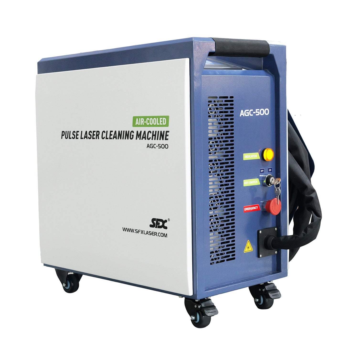 AGC 300W 500W Air-Cooled Laser Cleaner Portable Pulse Laser Stripping Machine For Wood Laser Rust And Paint Cleaner Handheld Cleaning Machine for Paint From Wood Laser Cleaner for Metal Rust