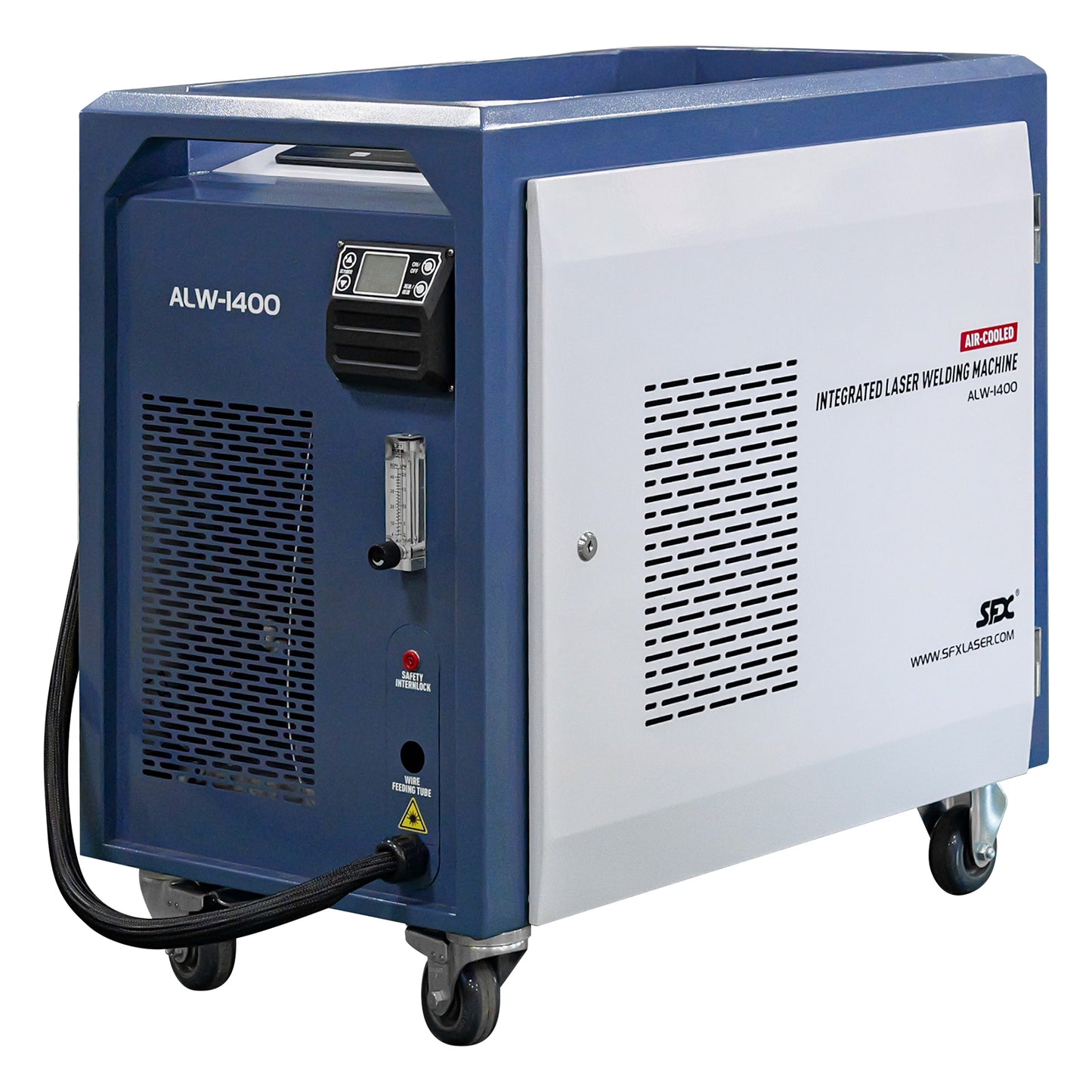 1400W Integrated Air-Cooled Laser Welding Machine No External Gas Required Built-in Auto Wire Feeder Air Cooled Handheld Laser Welder for Aluminum, Stainless Steel, Copper