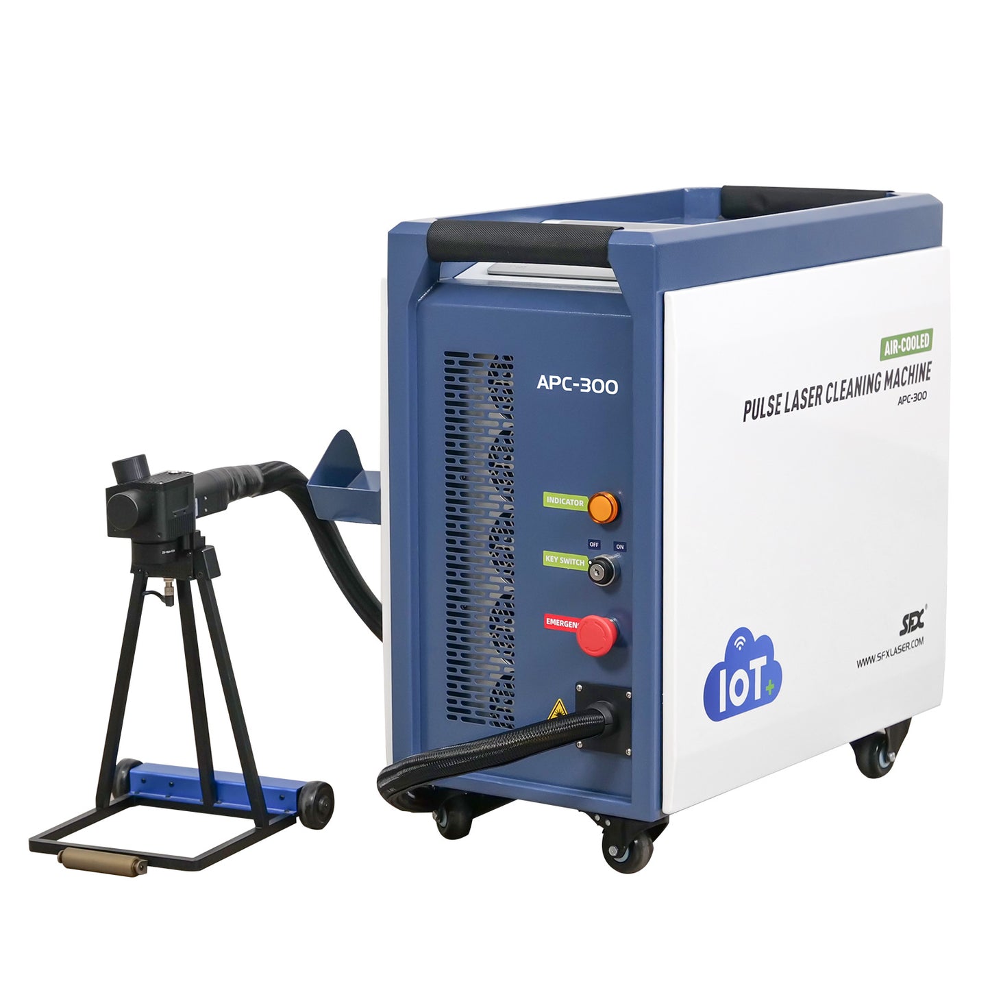 Air Cooled Laser Cleaning Machine for Wood, Rust & Paint 300W 500W Portable Pulse Laser Stripping Machine For Furniture Restoration