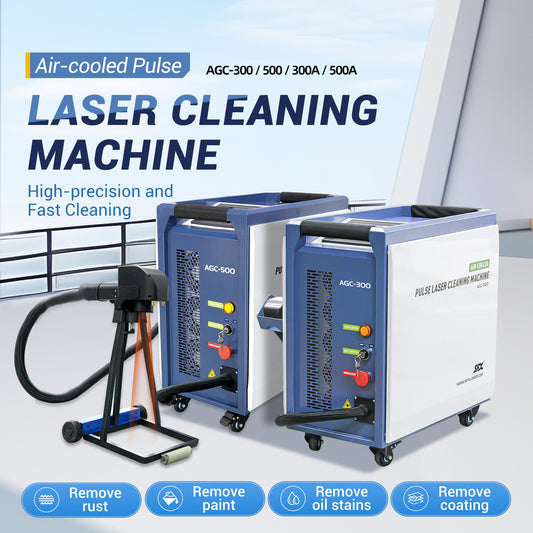 AGC 300W 500W Air-Cooled Laser Cleaner Portable Pulse Laser Stripping Machine For Wood Laser Rust And Paint Cleaner Handheld Cleaning Machine for Paint From Wood Laser Cleaner for Metal Rust
