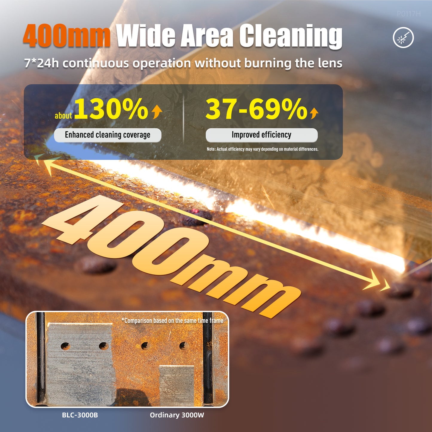 SFX Rust Removal 3000W Laser Cleaning Machine 400mm Cleaning Range Anti-Freeze Technology & Remote Control for Rust Oil Paint Remover