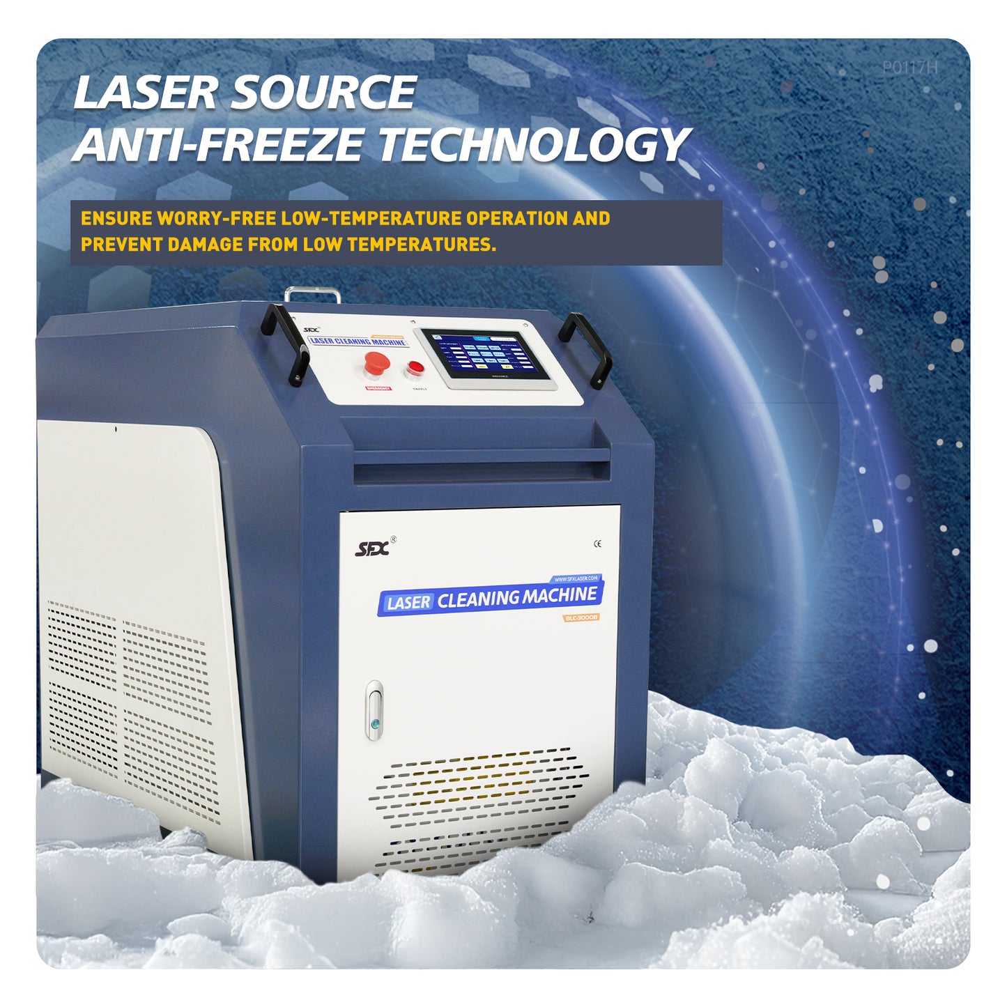 SFX Rust Removal 3000W Laser Cleaning Machine 400mm Cleaning Range Anti-Freeze Technology & Remote Control for Rust Oil Paint Remover