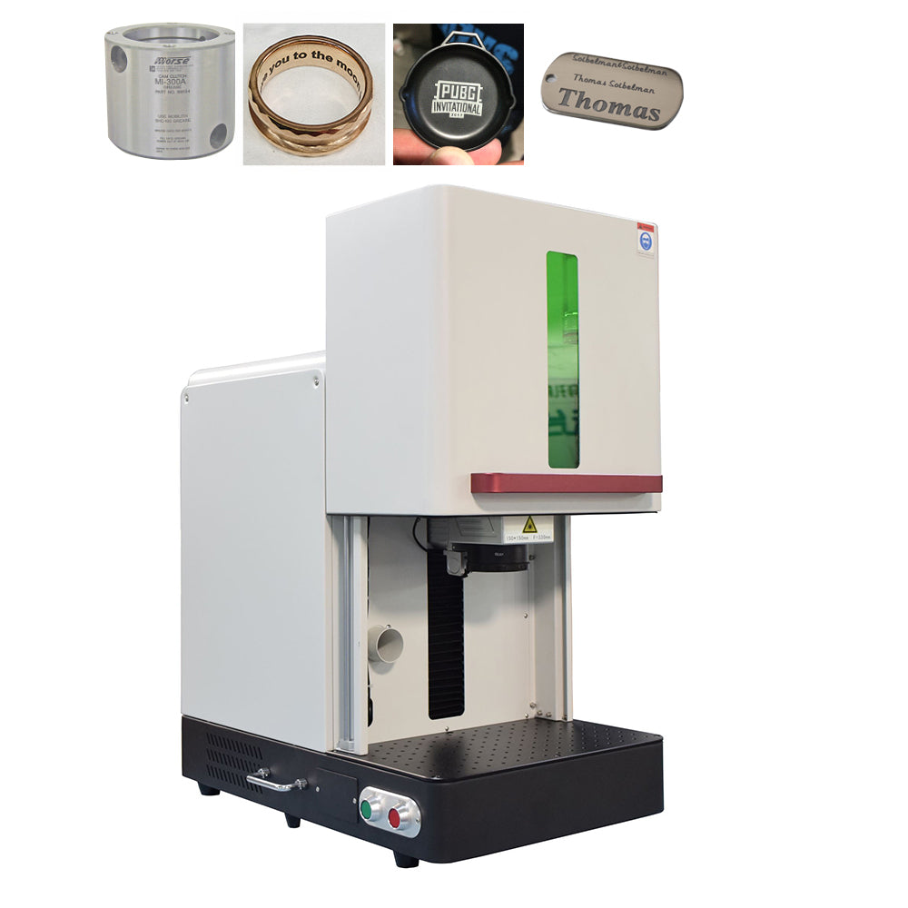 Enclosed Fiber Laser Engraver 20/30/50W Raycus Fiber Laser Marking Machine Engraving  Lens