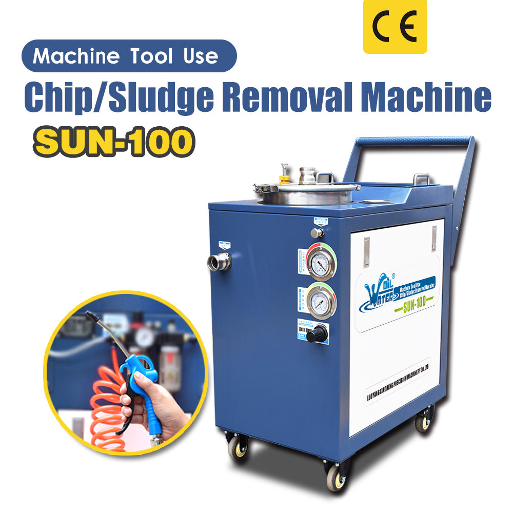 SFX Chip and Sludge Removal Machine – Pneumatic Power, 100L/min Flow, 9L Filter Drum – Efficient Cleaning for Machine Tool Coolant Tanks