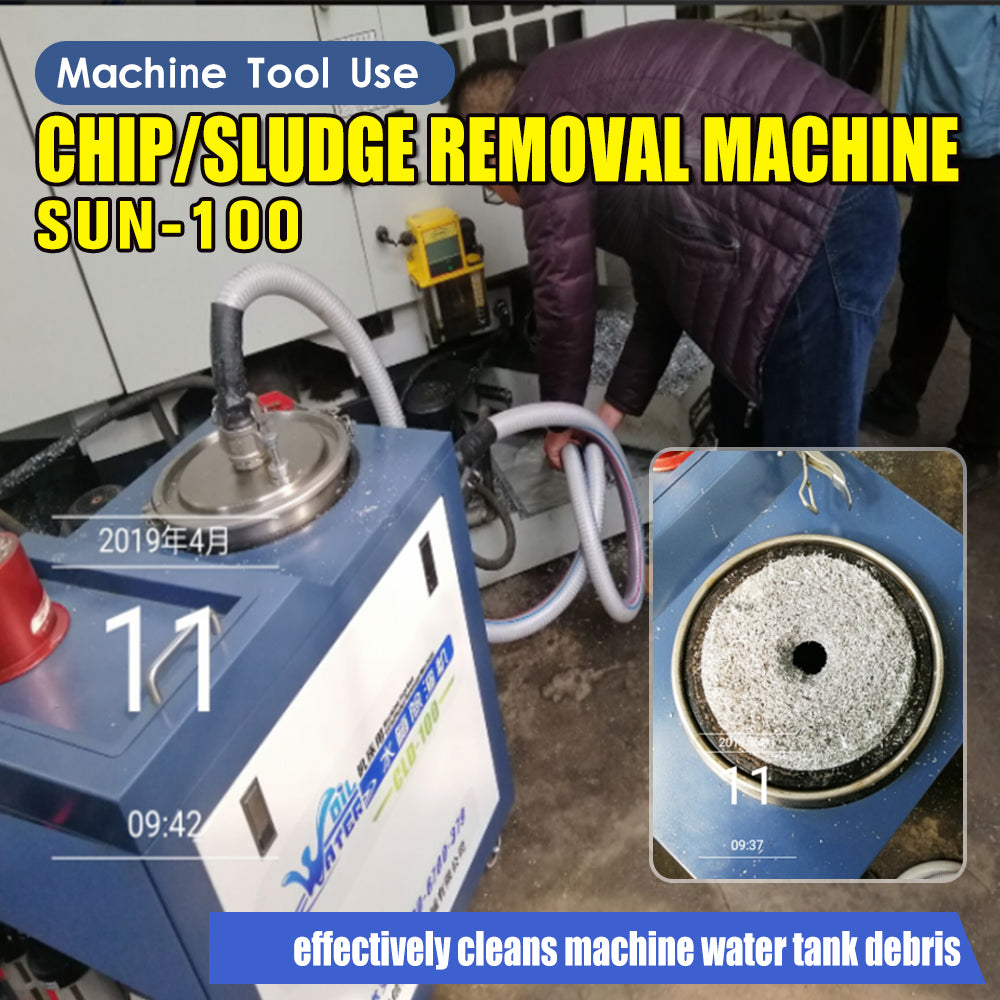 SFX Chip and Sludge Removal Machine – Pneumatic Power, 100L/min Flow, 9L Filter Drum – Efficient Cleaning for Machine Tool Coolant Tanks