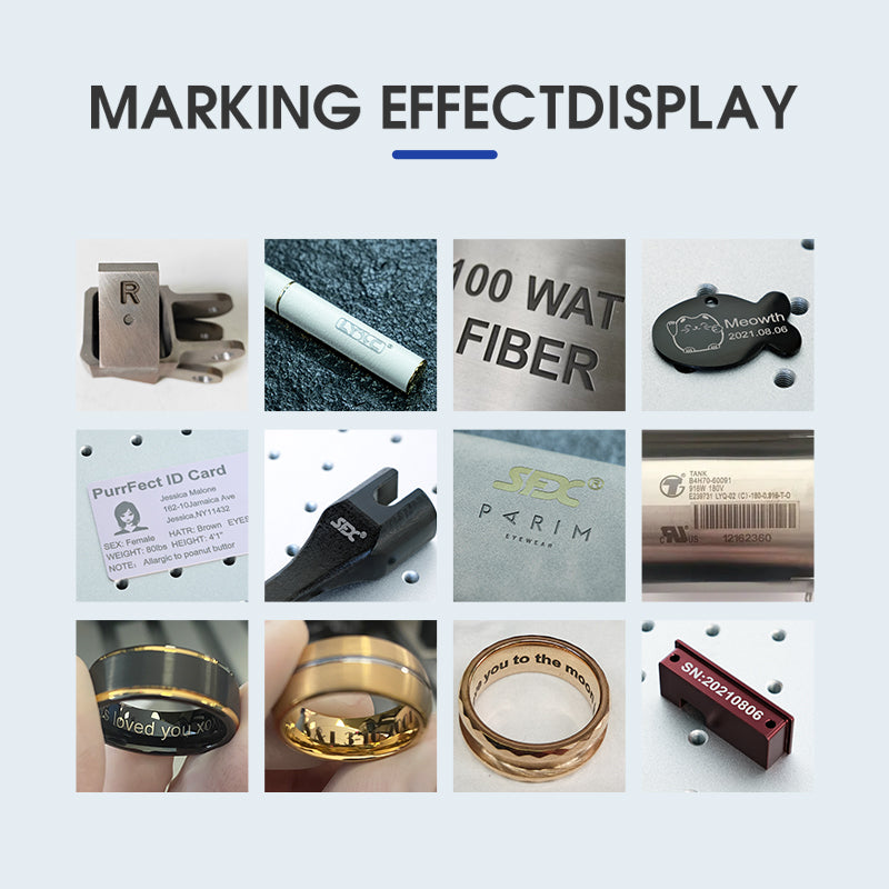 Fiber Laser Engraver 20/30/50W JPT Laser Marking Machines for Metal Portable Deep Engraver Lightburn Compatible