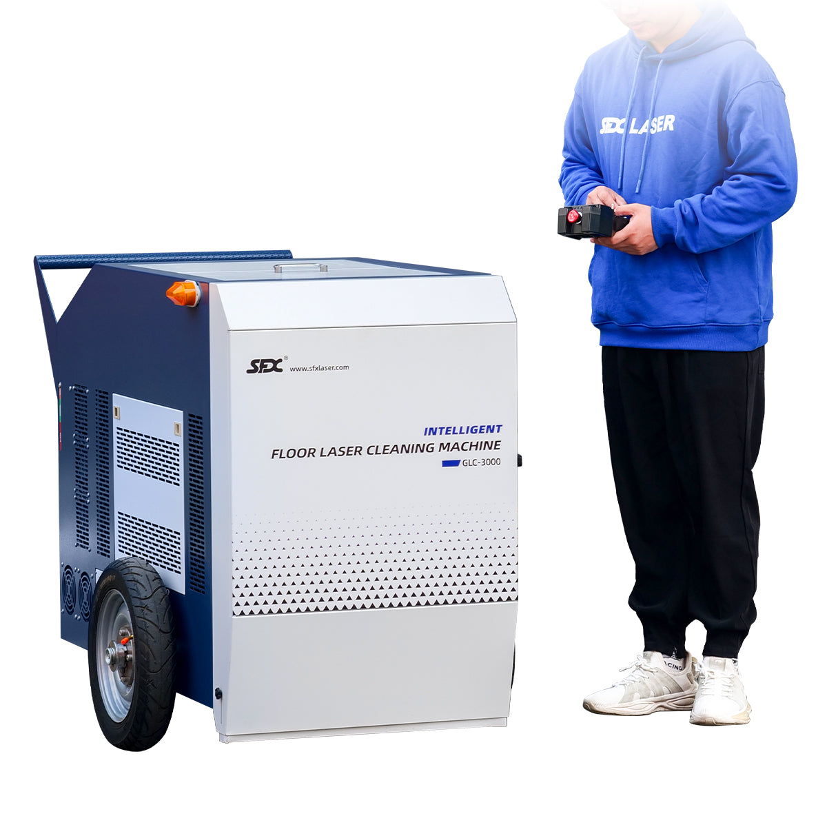 Intelligent Floor Laser Cleaning Machine 3000W Marble Floor Cleaning Machine Floor Rust Oil Remover on Metal/Stone