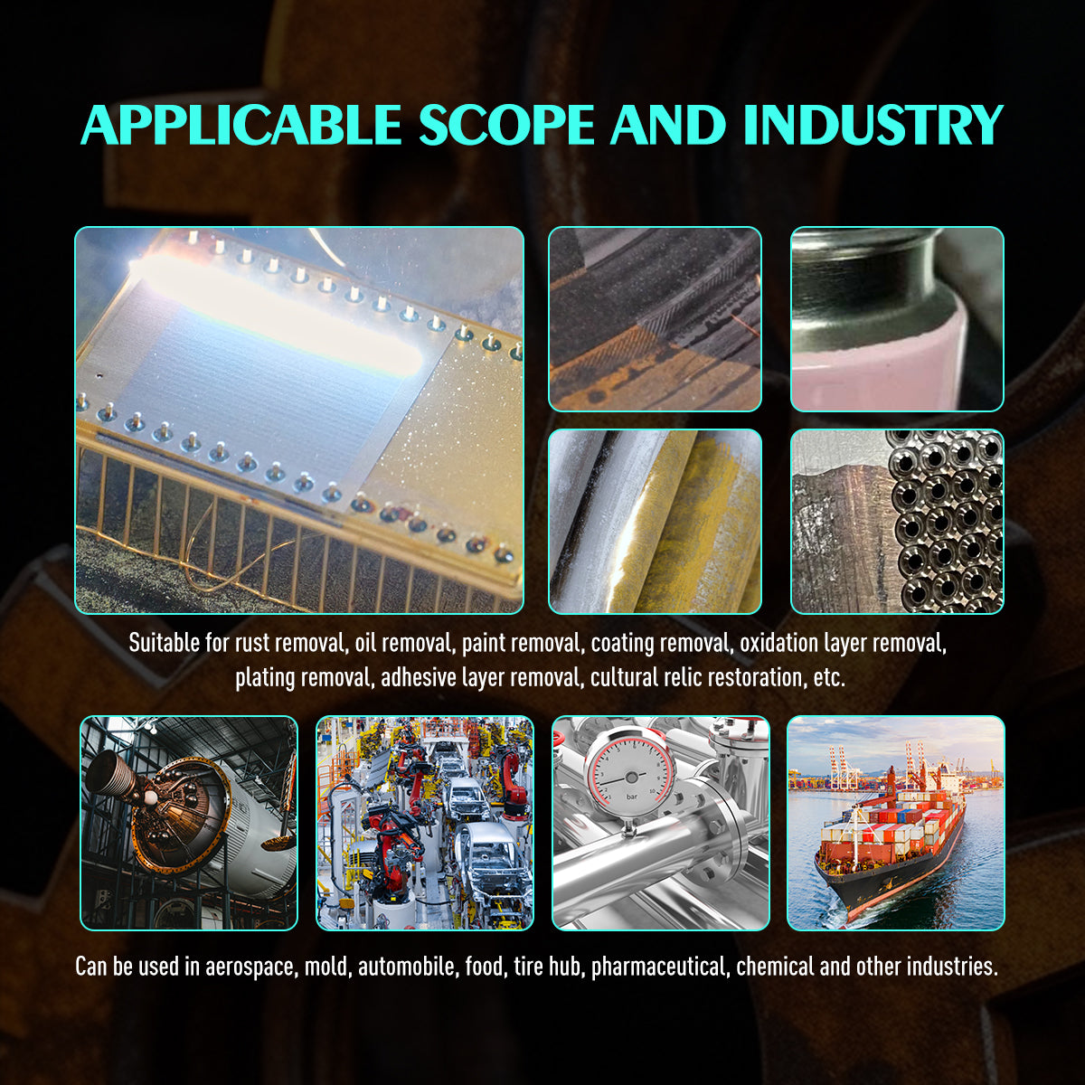 Used 300W Pulse Laser Cleaner Single Mode Laser Cleaning Machine for Metal 5M Cable Laser Rust Removal Tool