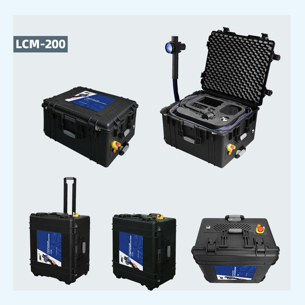 Used Portable 100W Laser Rust Remover Suitcase 100W Fiber JPT Laser Source Pulse Laser Cleaner Efficient Rust, Stain, Plating, and Oil Removal for Metals