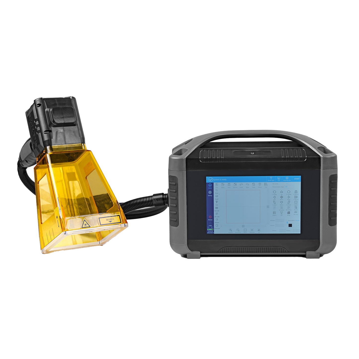 Fiber Laser Engraver Portable Handheld Laser Marking Machine 20W 30W 50W Engraving 70/100mm Linux System 8 Core Professor Laser Engraving Machine for Metal and Non-Metal