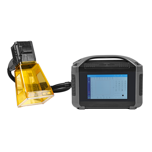 Fiber Laser Engraver Portable Handheld Laser Marking Machine 20W 30W 50W Engraving 70/100mm Linux System 8 Core Professor Laser Engraving Machine for Metal and Non-Metal