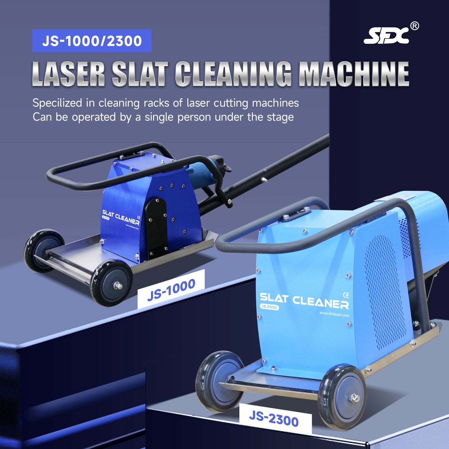 Laser Slag Removal Machine JS1000/2300 Laser Cutting Table Slag Cleaner Slat Cleaner for Laser Cutting Table 3-8mm Sword Fence of CNC Laser Cutting Machine