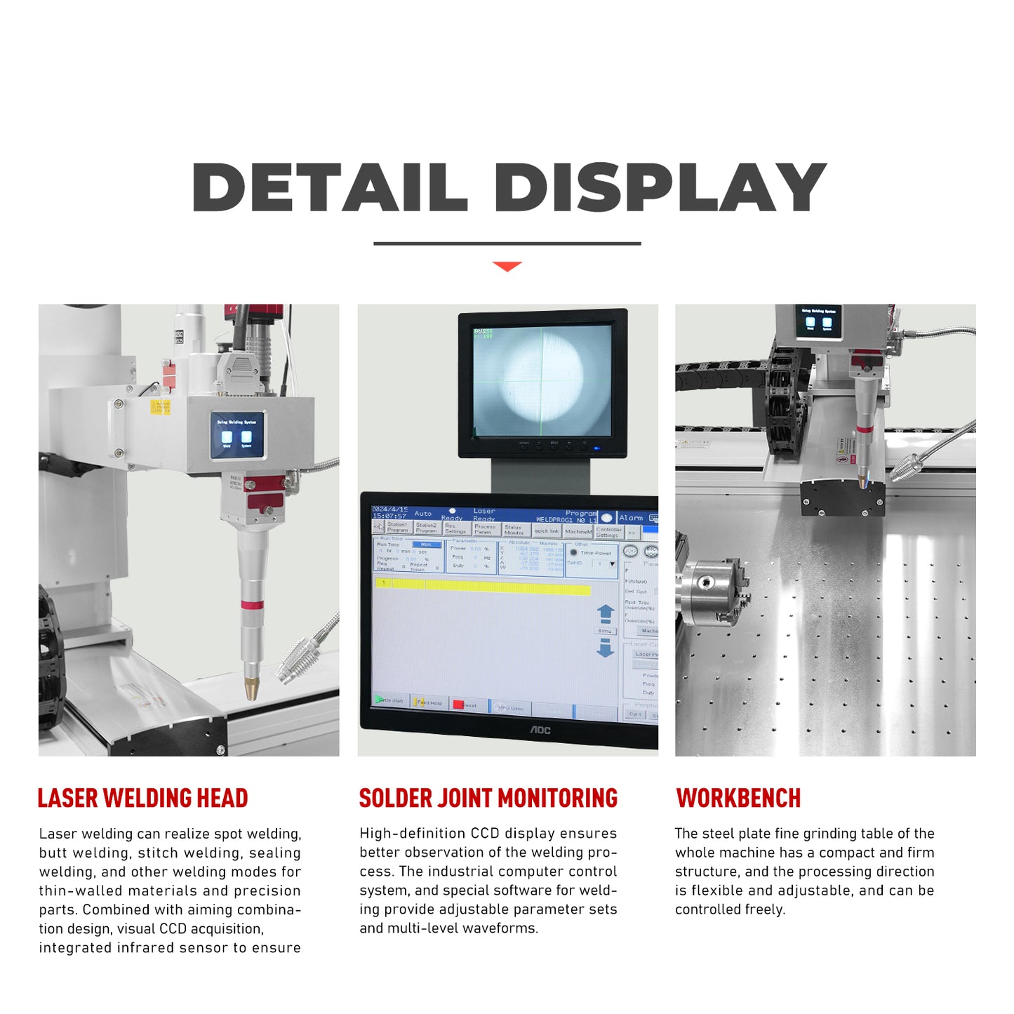 Fiber Laser Welder 5 Axis Platform Automatic Laser Welding Machine 1000/1500/2000/3000W Spot Size 0-5mm Laser Welding Machine for Metal Used In Aerospace Equipment
