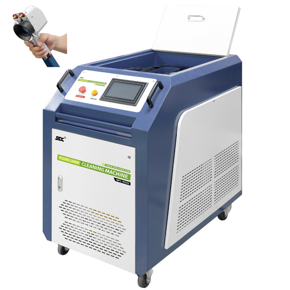 Used 300W Pulse Laser Cleaner Single Mode Laser Cleaning Machine for Metal 5M Cable Laser Rust Removal Tool
