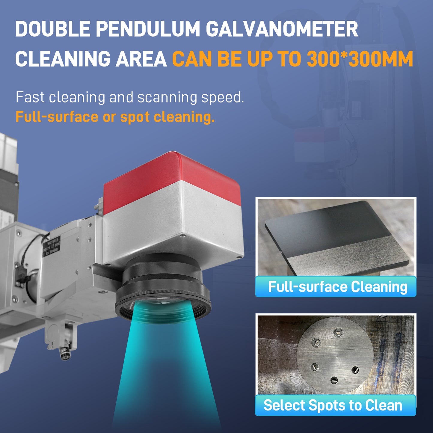 5 Axis Fiber Laser Cleaning Machine 300/500W Robot Automatic Multi mode 300*300mm Automatic fiber laser cleaner for Industrial Use Fiber Laser Metal Rust Removal Cleaning Machine