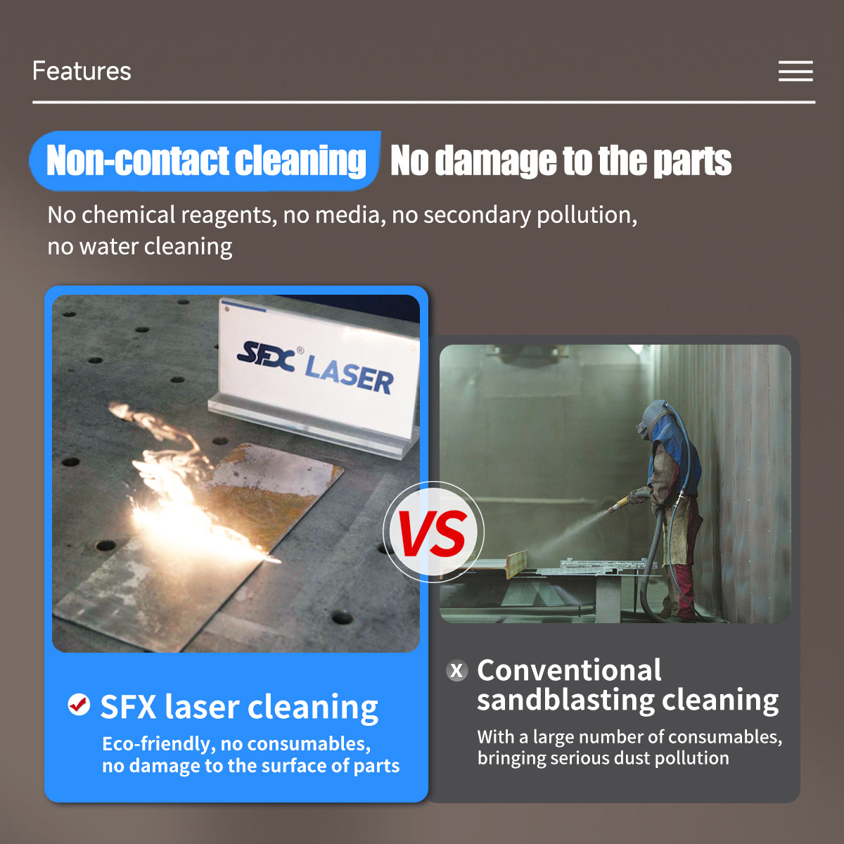 Backpack Laser Cleaning Machine 200W Laser Paint Removal 8 Cleaning Modes Battery/Power Suitable for Paint/Oil Removal