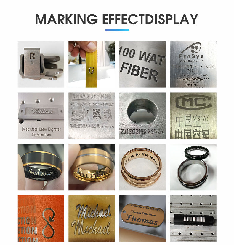 US Stock JPT Fiber Laser Engraver 20/30/50W Fiber Laser Marking Machine Engraving Lens Compitable with Lightburn