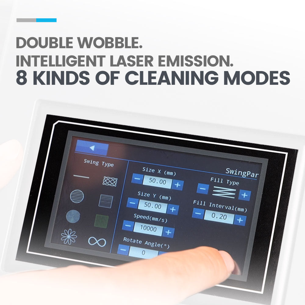 Pulse Laser Cleaner 200W/300W Handheld Laser Cleaning Machine 5M Cable Laser Rust Removal Tool Suitcase for Metal Rust Plating and Oil Removal