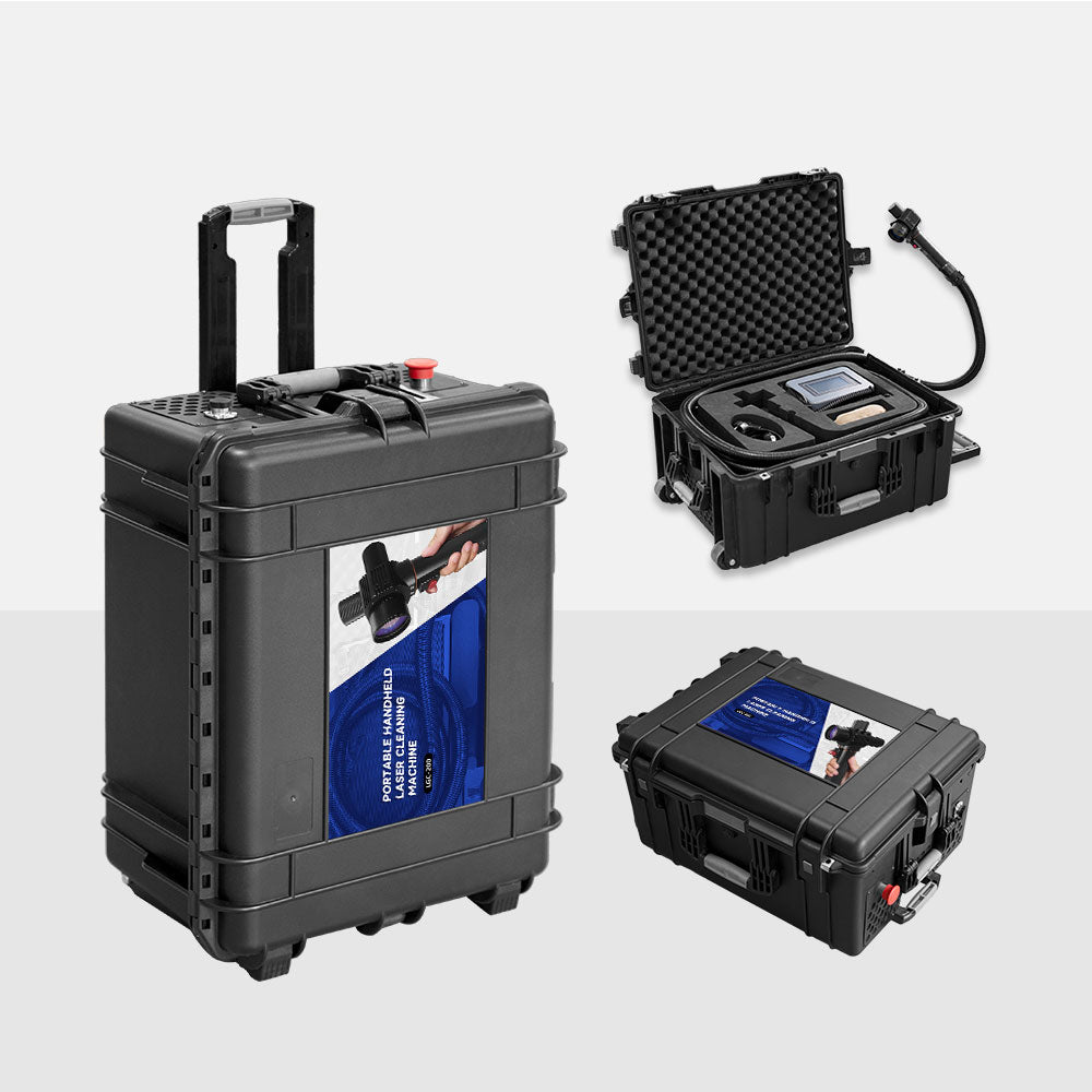 Pulse Laser Cleaner 200W/300W Handheld Laser Cleaning Machine 5M Cable Laser Rust Removal Tool Suitcase for Metal Rust Plating and Oil Removal