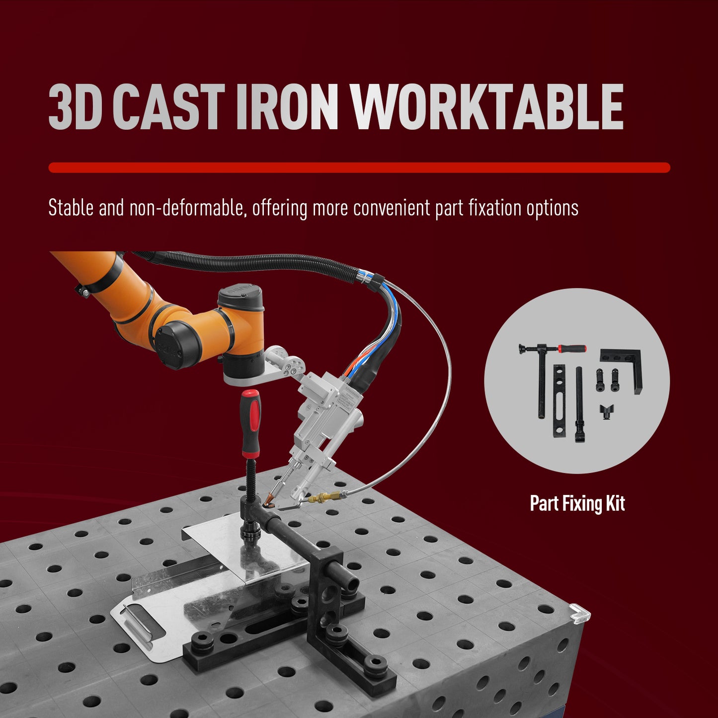 Robotic Laser Welding Workstation Six-Axis CNC Laser Welding Machine workstation 1500W/2000W/3000Wwith Expandable Worktable