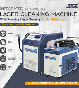 SFX Laser Rust Removal 1500W/2000W/3000W Laser Cleaning Machine 400mm Cleaning Rust & Paint Removal with Smart Control & Anti-Freeze Systemfor Rust Oil Paint Remover