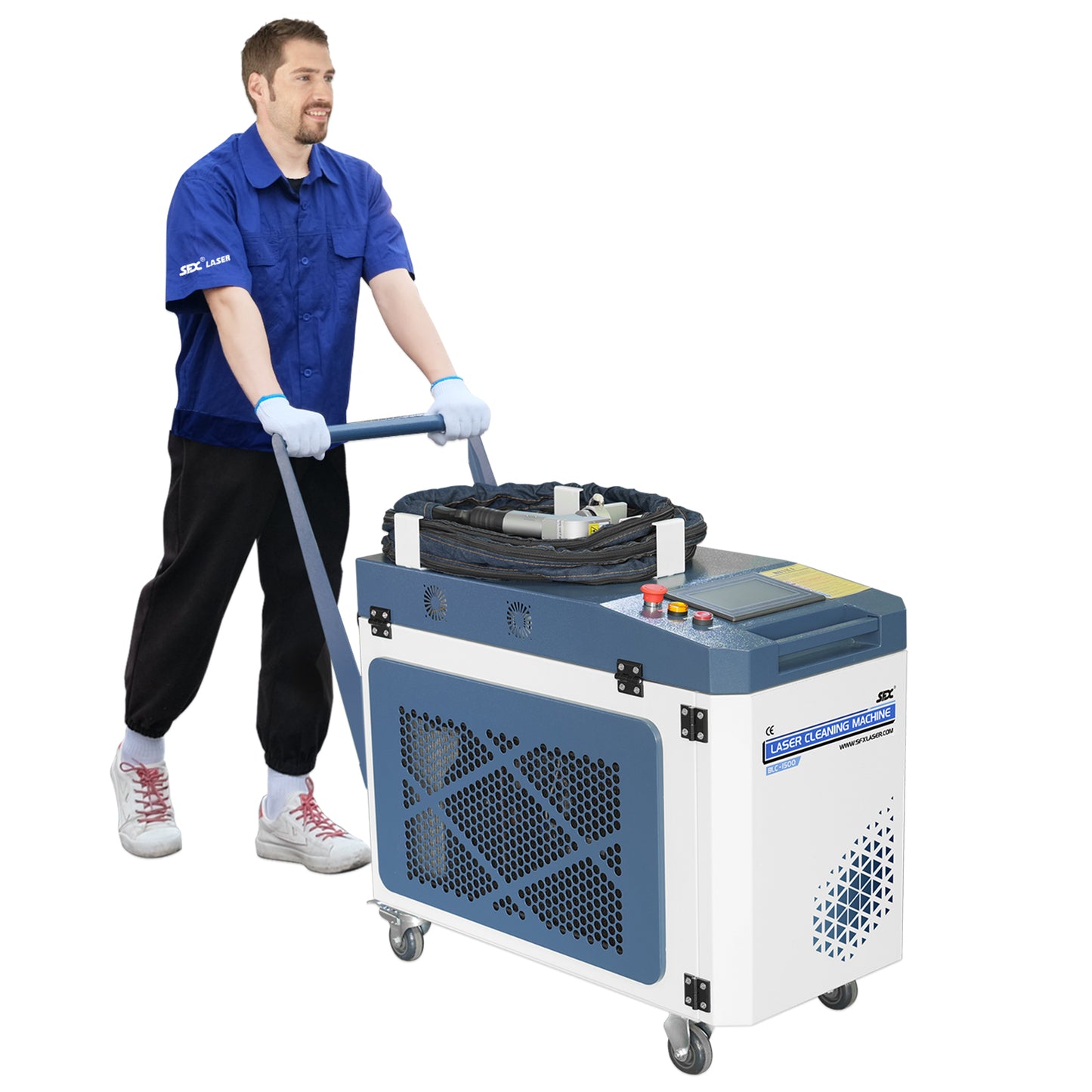 US STock SFX Laser Cleaning Machine for Rust Removal 1500/2000/3000W Continuous Handheld Fiber Laser Cleaning Machine for Rust Oil Paint Remover