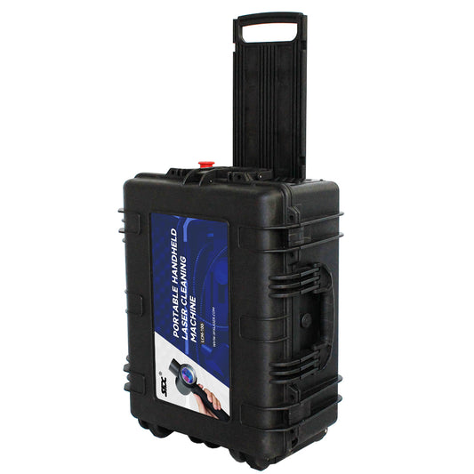 Used Portable 100W Laser Rust Remover Suitcase 100W Fiber JPT Laser Source Pulse Laser Cleaner Efficient Rust, Stain, Plating, and Oil Removal for Metals