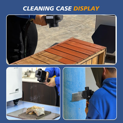 Air Cooled Laser Cleaning Machine for Wood, Rust & Paint 300W 500W Portable Pulse Laser Stripping Machine For Furniture Restoration