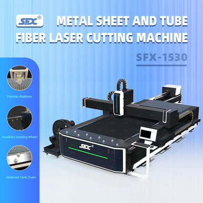 Plate and Tube Fiber cutting machine 2000/3000/6000W Fiber Laser Cutter Metal sheet and tube sheet 1500x3000mm tube 220mm diamters x6m engraving and cutting in one