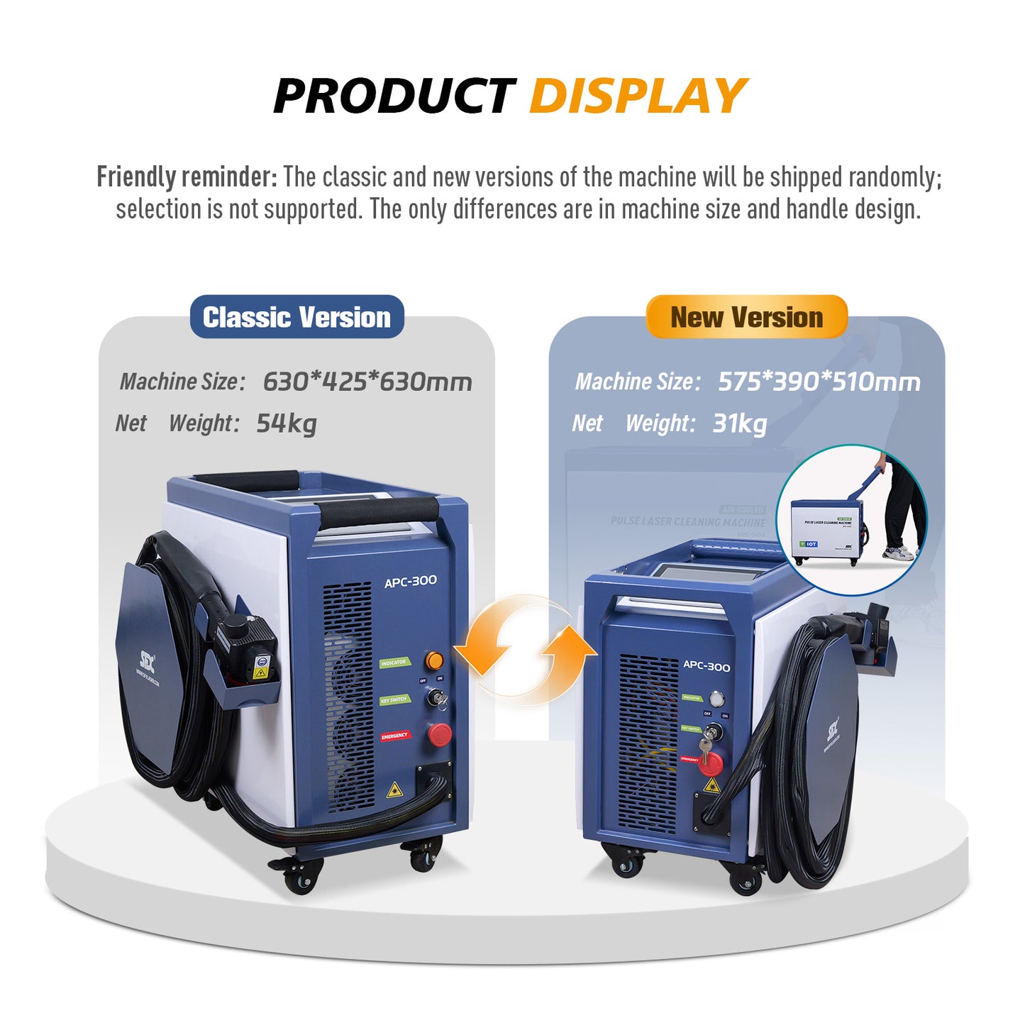 Air Cooled Laser Cleaning Machine for Wood, Rust & Paint 300W 500W Portable Pulse Laser Stripping Machine For Furniture Restoration