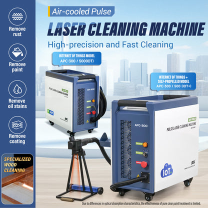 Air Cooled Laser Cleaning Machine for Wood, Rust & Paint 300W 500W Portable Pulse Laser Stripping Machine For Furniture Restoration