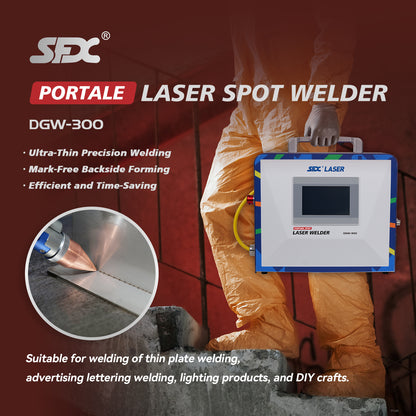 SFX 300W Portable Handheld Laser Spot Welder – 26 lbs Air-Cooled High-Efficiency Metal Welding Machine for Stainless Steel, Titanium & Alloys