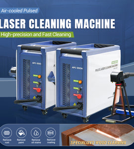 US Stock Air Cooled Laser Cleaning Machine with Self-Propelled System & IoT 200W-300W Pulse Laser Cleaner for Rust, Paint, Oil & Coating Removal Portable Pulse Laser Stripping Machine For Furniture Restoration