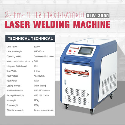 2 in 1 Laser Welding Machine Fiber Laser Welder 1500W 2000W 3000W With Auto Wire Feeder Laser Welder for Metal/Stainless Steel - SFX SolutionPlatform Laser Welding Machine
