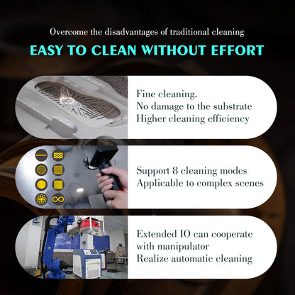 SFX Water Cooled Laser Handheld Cleaning Machine 500mm Wide Scan, Double Wobble Cleaning Head Smart IoT Remote 500/1000/2000W Laser Cleaner, Efficient Rust Removal, Portable Cleaning Machine for Metal
