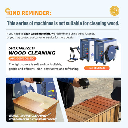 AGC 300W 500W Air-Cooled Laser Cleaner Portable Pulse Laser Stripping Machine For Wood Laser Rust And Paint Cleaner Handheld Cleaning Machine for Paint From Wood Laser Cleaner for Metal Rust