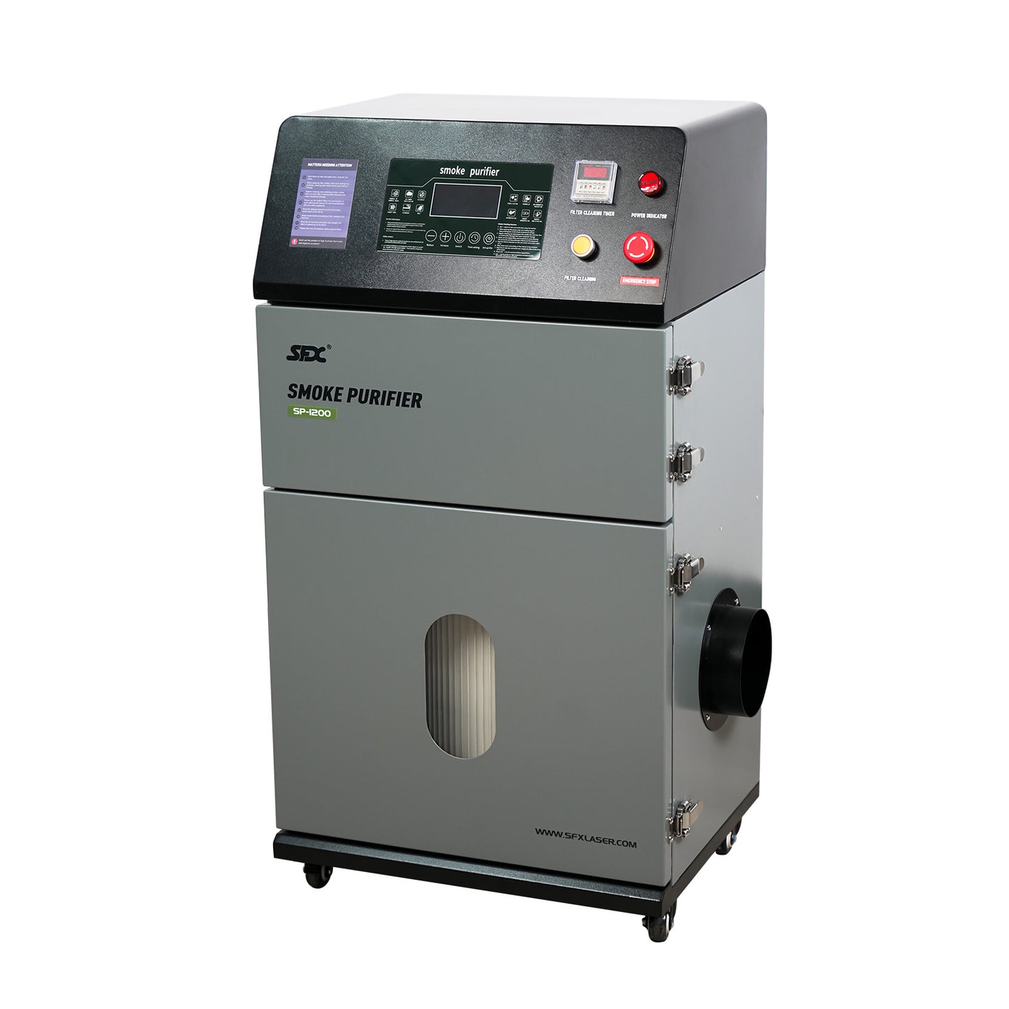 SFX 1200W High-Power Smoke Purifier with Auto Pulse Cleaning Industrial Laser Soldering Smoke Dust Purify Machine Fume Extractor Air Purifier