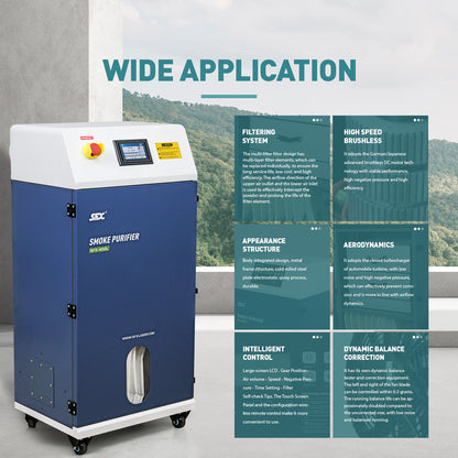 SFX 400L Industrial Laser Soldering Smoke Dust Purify Machine Fume Extractor Air Purifier