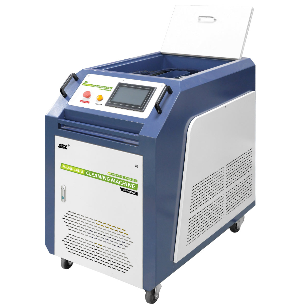 SFX Water Cooled Laser Handheld Cleaning Machine 500mm Wide Scan, Double Wobble Cleaning Head Smart IoT Remote 500/1000/2000W Laser Cleaner, Efficient Rust Removal, Portable Cleaning Machine for Metal