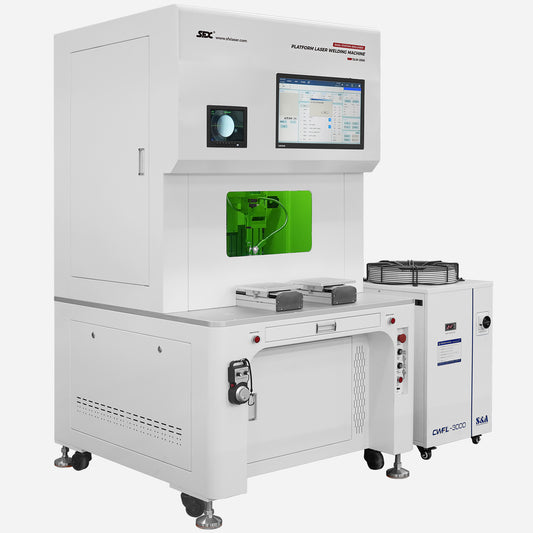 Fully Enclosed Platform Automatic Dual-station 4 Axis Laser Welder DLW Precision Fiber Welding Machine automatic Customizable on-line welding for metal