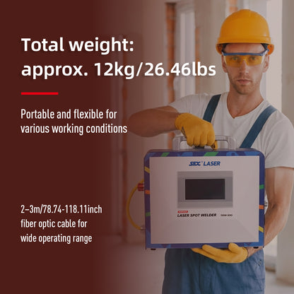 SFX 300W Portable Handheld Laser Spot Welder – 26 lbs Air-Cooled High-Efficiency Metal Welding Machine for Stainless Steel, Titanium & Alloys