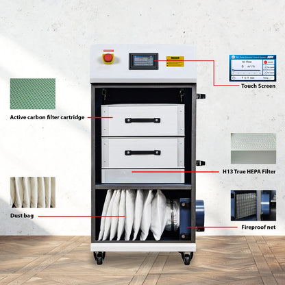 SFX 400L Industrial Laser Soldering Smoke Dust Purify Machine Fume Extractor Air Purifier